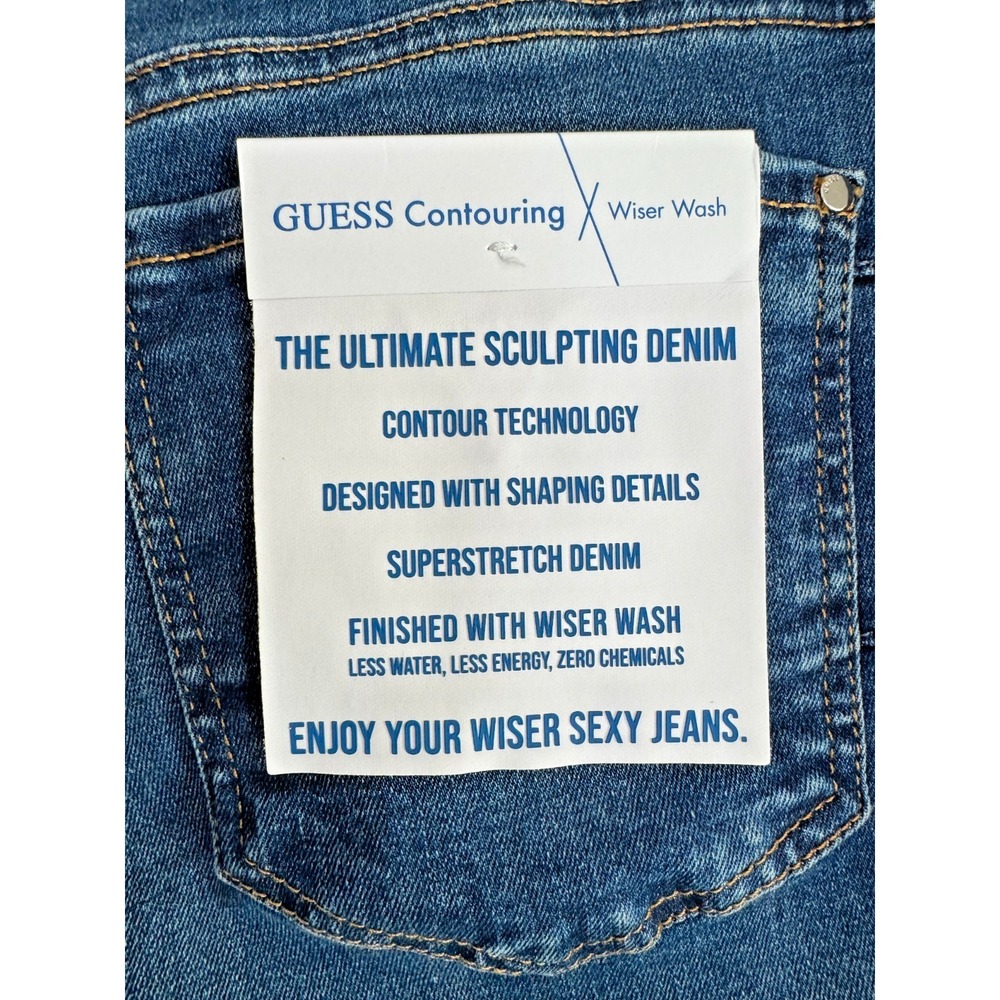 GUESS Womens 31 Corset Shape Up Flare Contouring Wiser Wash Rhinestone Jeans NWT - Picture 8 of 15